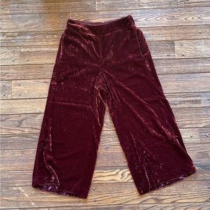 Madewell red/burgundy velvet pants